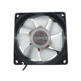 5V8025風機靜音風扇帶燈風扇直流5V風機滅蚊燈風扇低噪音風扇直流