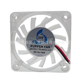 5V6012透明帶燈散熱風扇筆記本散熱墊風機大風量靜音風機